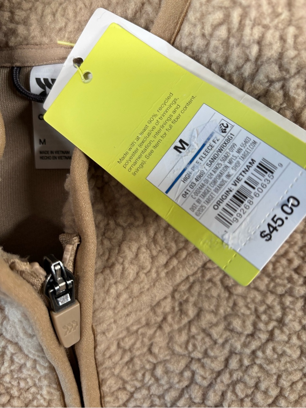 Men's Taupe Sherpa Full-Zip Jacket - Picture 2 of 5